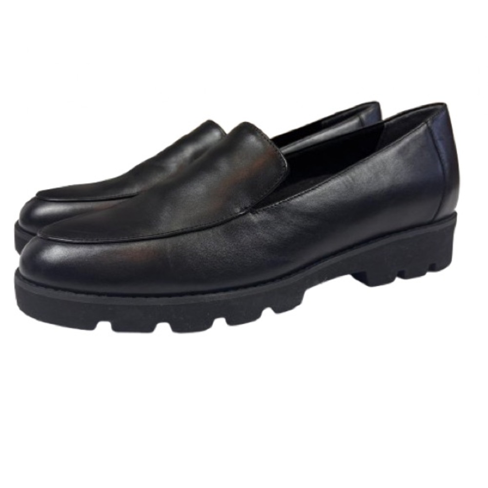 Vionic Kensley Black Leather Lug Sole Loafers Womens 9.5 Slip On Comfort NEW - Picture 4 of 11